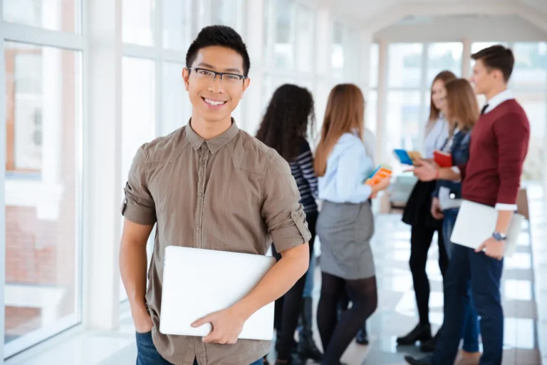 A smiling student